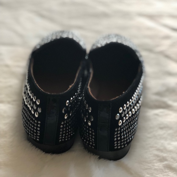 Donald J Pliner Silver Studded Loafers - Picture 3 of 5